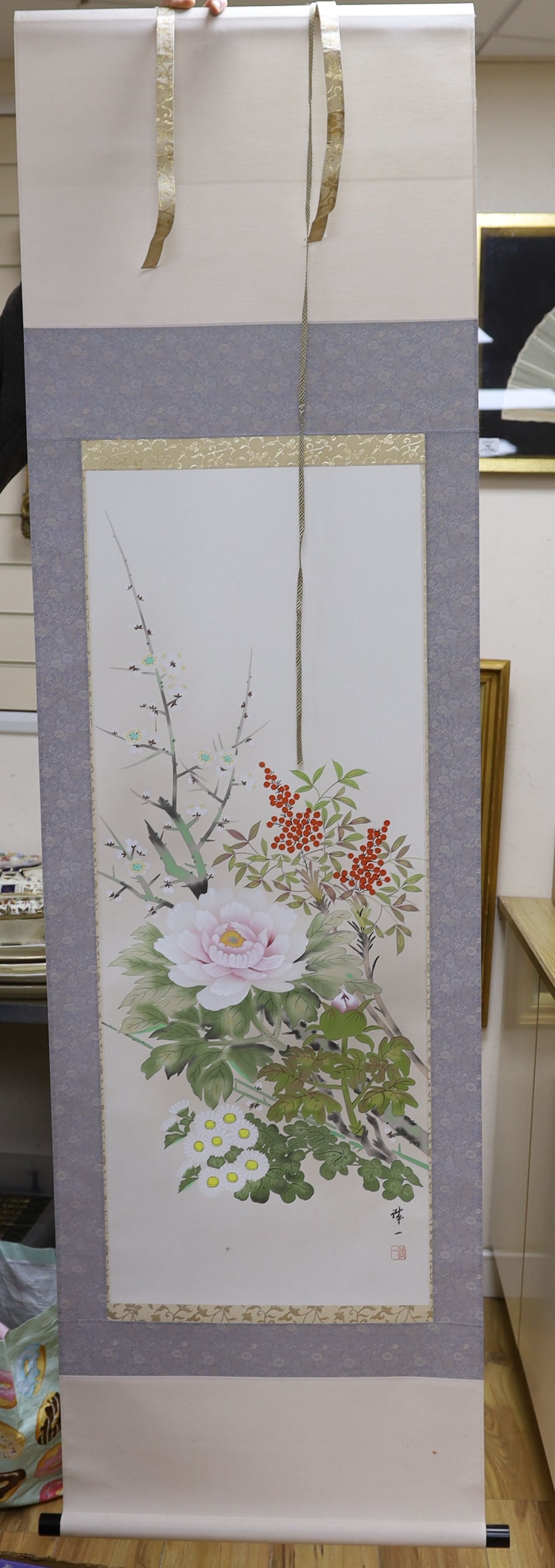 Two 20th century Japanese scroll paintings